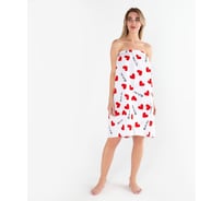 Полотенце для бани Этель "Сердечки" женское парео, 80x144 см, 100% хлопок, вафельное полотно, 160 гр/м2 5472039