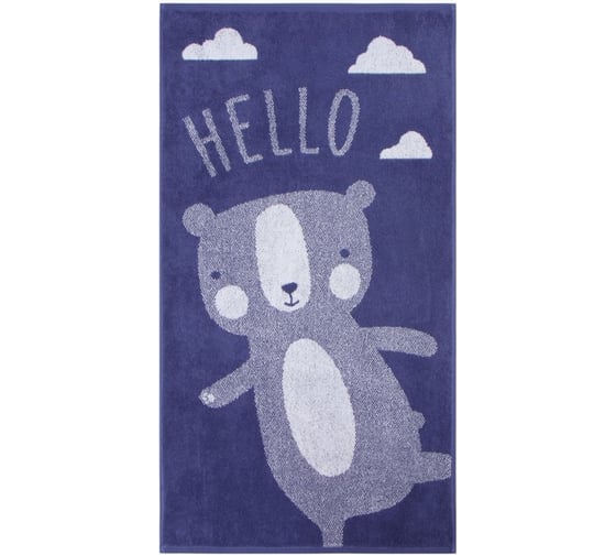 Полотенце махровое Этель "Hello" 70x130 см, 100% хлопок, 420 г/м2 9867001