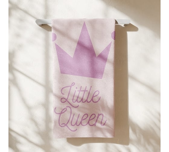 Полотенце махровое Этель "Little queen" 70x130 см, 100% хлопок, 420 гр/м2 4555003