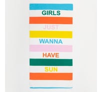 Полотенце пляжное Этель "Girls wanna have sun" 70х140 см, 100% п/э, 250гр/м2 7696178