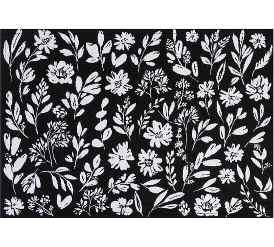 Салфетка Этель "Flowers black" 30x45 см, вид 1, 100% пэ, 370 г/м2 6705301