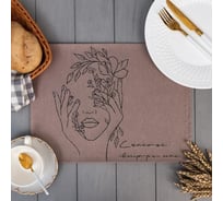 Салфетка Этель "Счастье внутри нас" 29x40 см, 35% хлопок 65% пэ, 370 г/м2 6705298