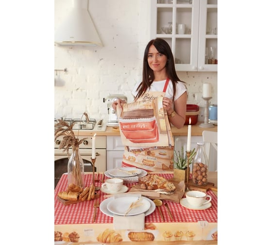 Скатерть Этель "Bakery house" 220x147 см, 100% хлопок, репс 210 г/м2 4645876
