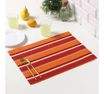 Салфетка Этель "Полоски" цвет красный, 33х48 см, 500 гр/м2, 100% хлопок 5084334