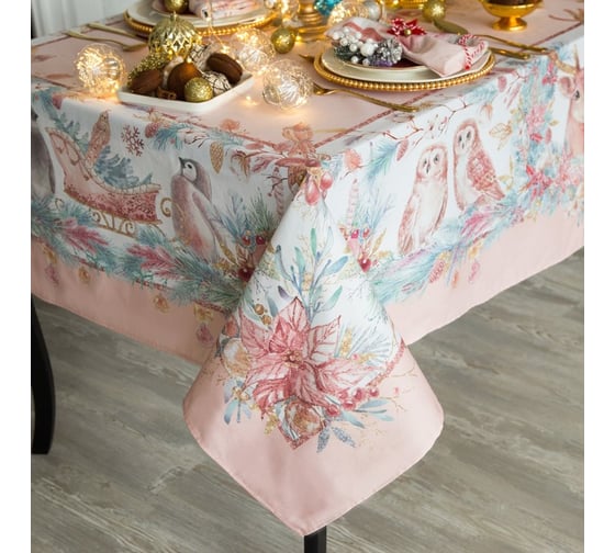 Скатерть Этель "Pink magic" 150x180 см +/-3см с ГМВО, хлопок 100% 4496656