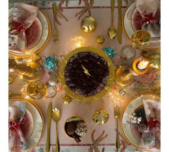 Скатерть Этель "Pink magic" 150x180 см +/-3см с ГМВО, хлопок 100% 4496656