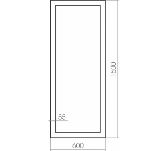 Зеркало Azario Монреаль 600x1500 мм., напольное Венге ФР-00001409 00062149