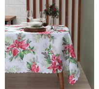 Скатерть Доляна "Рождественский букет" 145*220 см, 100% п/э 9580637