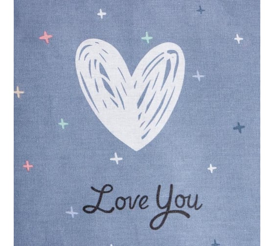 КПБ Этель дуэт "Love for two" 143x215см-2шт,220x240см,70x70см-2шт, 100% хлопок, бязь 6632116
