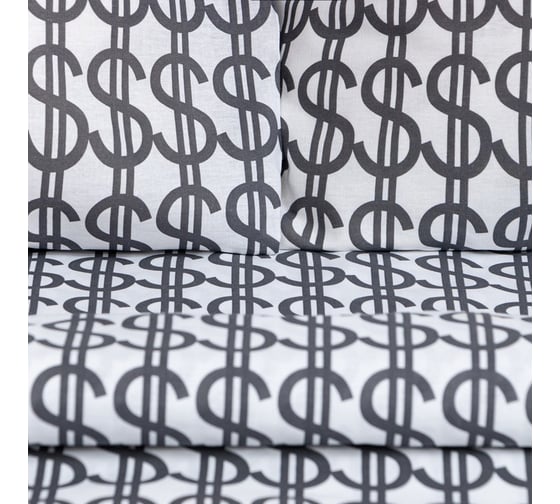КПБ Этель дуэт Dollars 143x215 см 2 шт,220x240 см,70x70 см 2 шт,бязь 125 г/м2 7533824