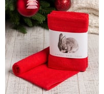 Набор махровых полотенец Этель Happy new year 30x30 см-3шт, 340гр/м2, 100% хлопок 7896034