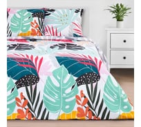 КПБ Этель дуэт Сolored tropics 143x215 см - 2 шт, 220x240 см, 70x70 см -2 шт, бязь 5181611