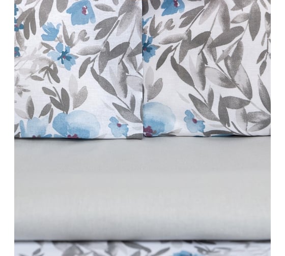 КПБ Этель 2 сп Фиалки 175x215, 200x220, 70x70-2 шт, бязь, 125 г/м2 9303815
