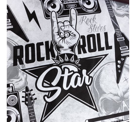 КПБ Этель дуэт Rock star 143x215 см - 2 шт, 220x240 см, 70x70 см -2 шт, 100% хлопок, бязь 7533828