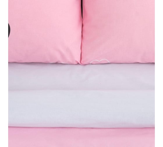 КПБ Этель Дуэт Pink heart 143x215 см - 2 шт, 220x240 см, 70x70 см - 2 шт, поплин 7651731