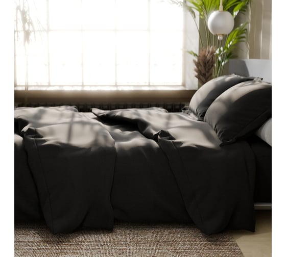 КПБ Этель дуэт Cool Gray 143x215-2шт, 220x240, 50x70+3-2 шт, бязь, 125г/м2 7581273