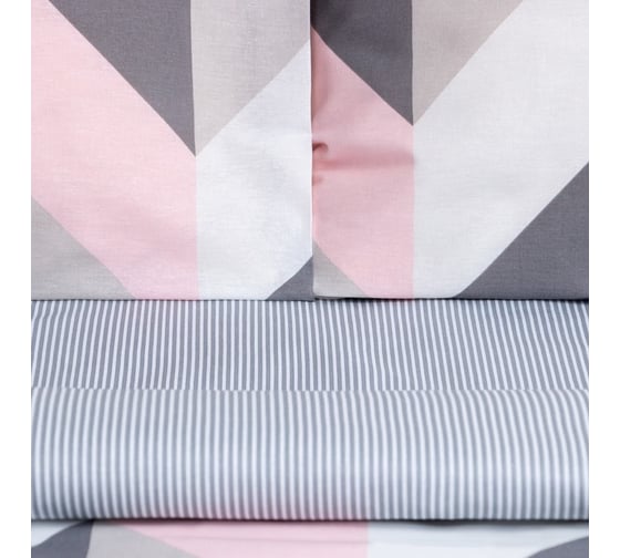 КПБ Этель дуэт Pink illusion 143x215 см - 2 шт, 220x240 см, 70x70 см -2 шт,бязь 125 г/м2 7533790