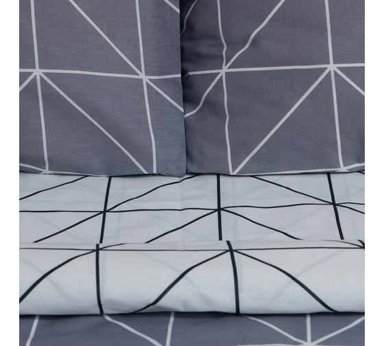 КПБ Этель дуэт Grey haze 143x215 см - 2 шт, 220x240 см, 70x70 см -2 шт,бязь 125 г/м2 7533795