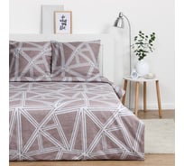 КПБ Экономь и Я евро "Геомерия" 200x215см,200x215см,70x70см-2 шт, полисатин, 80 г/м² 9622705