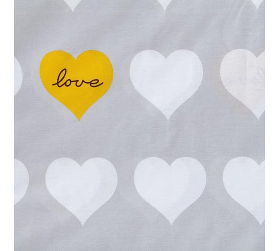 КПБ Этель дуэт "Heart" 143x215см-2шт,220x240см,70x70см-2шт, 100% хлопок, бязь, 125 г/м2 6632102