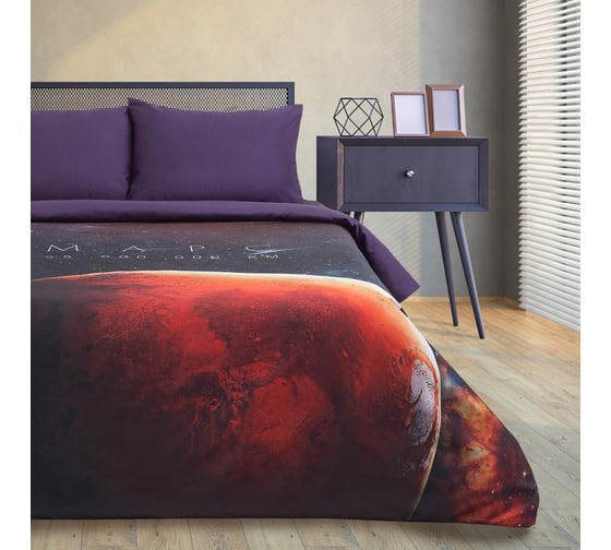 КПБ Этель евро Red planet 200x215 см, 240x260 см, 50x70 см - 2 шт, мако-сатин 4710611