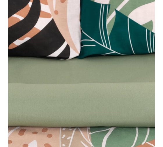 КПБ Этель Дуэт Colored tropics (вид2) 143x215 см - 2 шт, 220x240 см, 70x70 см - 2 шт, бязь 6771591