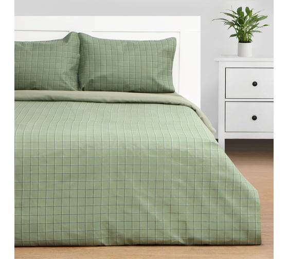 КПБ Этель дуэт Green cage 150x215см-2 шт, 225x240см, 50x70±3 см-2 шт, новосатин 10326502