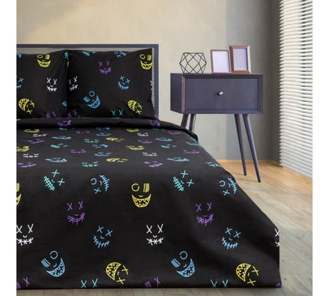 КПБ Этель евро Horror (вид 1) 200x217 см,220x240 см,70x70 см -2 шт,бязь 125 г/м2 7533815