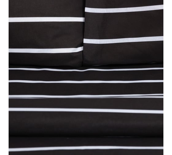 КПБ Этель дуэт "Black stripes" 143x215см-2шт,220x240см,70x70см-2шт, 100% хлопок, поплин 6632186