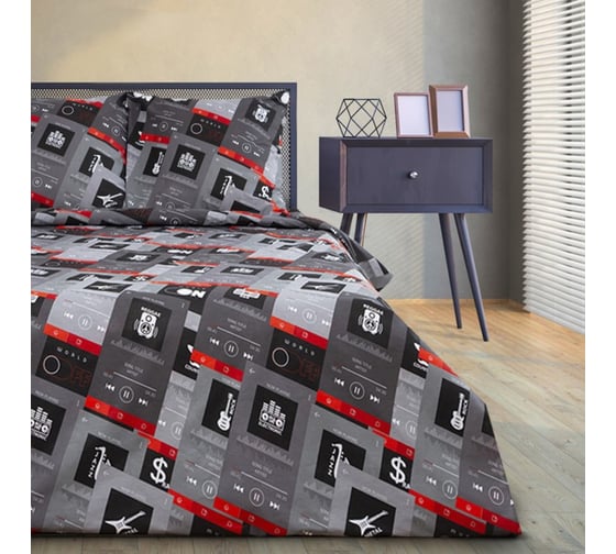 КПБ Этель 2 сп Music 175x215 см, 200x220 см,70x70 см -2 шт,бязь 125 г/м2 7533806 1