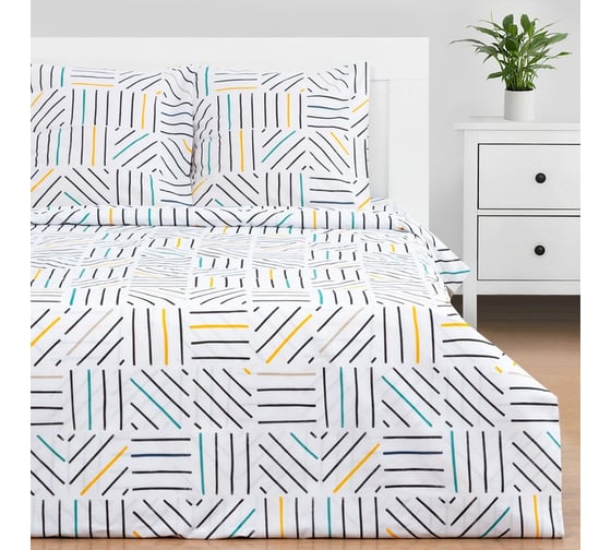 КПБ Этель евро "Техно" 200x217см,220x240см,70x70см-2 шт, 100% хлопок,бязь, 125 г/м2 6632159 1
