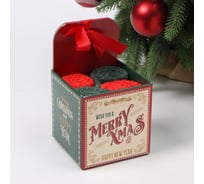 Набор махровых полотенец Этель Merry Xmas 30x30 см-4шт, хл 340г/м2 9919247