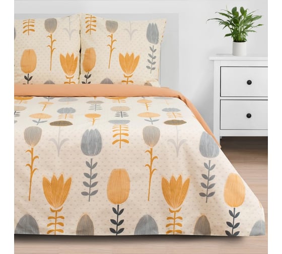 КПБ Этель дуэт Autumn flowers 143x215 см - 2 шт, 220x240 см, 70x70 см -2 шт 4675218 1