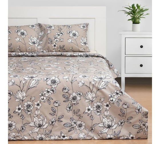 КПБ Этель евро Magnolia пододеяльник 200x217 см,наволочки 50x70 см 2 шт, 100% хл,перк 7690449