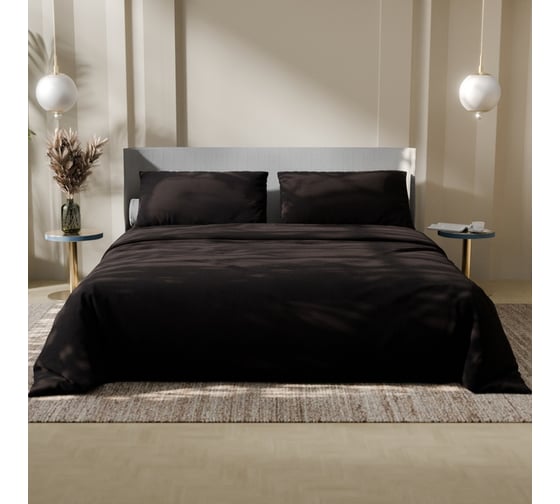 КПБ Этель евро Midnight 200x215, 220x240, 50x70+3-2 шт, бязь, 125г/м2 7581278 1