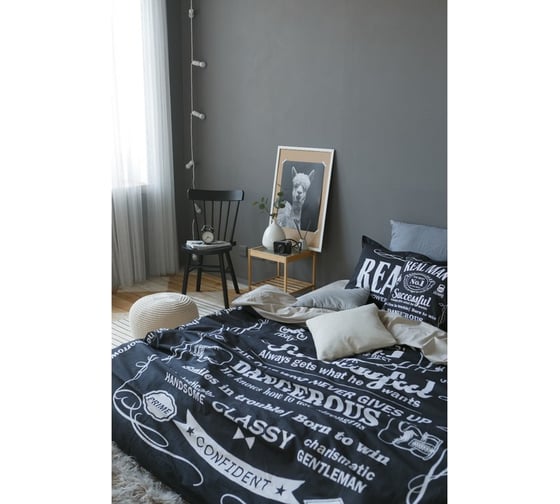 КПБ Этель евро Real Man 200x217 см, 220x240 см, 50x70+3 см - 2 шт, ранфорс 111 г/м2 4154833