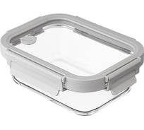 Контейнер для запекания и хранения прямоугольный Smart Solutions с крышкой, 640 мл, светло-серый SS0000236