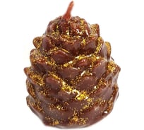 Свеча Волшебная страна Шишка с позолотой 008333