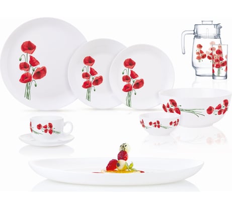 Столовый набор LUMINARC DIWALI HYPNOSIS 46 предметов P6103