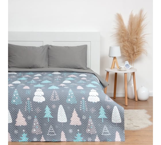 Покрывало LoveLife евро макси "Елочки" 240х210±5см, микрофайбер, 100% полиэстер 7840944 1