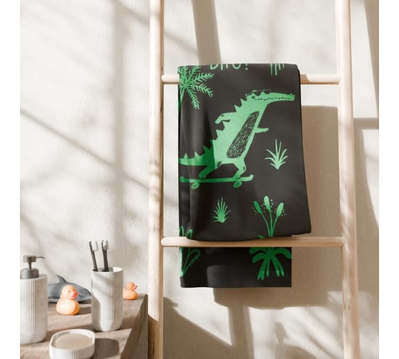 Полотенце махровое Этель Cool crocodile, 70x130 см, 100% хлопок, 420 г/м2 9867012 1