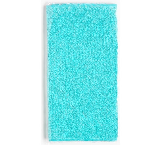 Полотенце махровое Этель цвет ярко-бирюзовый, 30x60см,350г/м2,70%хл.,30% бамб 9379095