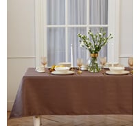 Скатерть Этель "Shine" 150х180 +/-3см, цвет кофейный, плотность 192 г/м2, хлопок с ВГМО 6974218