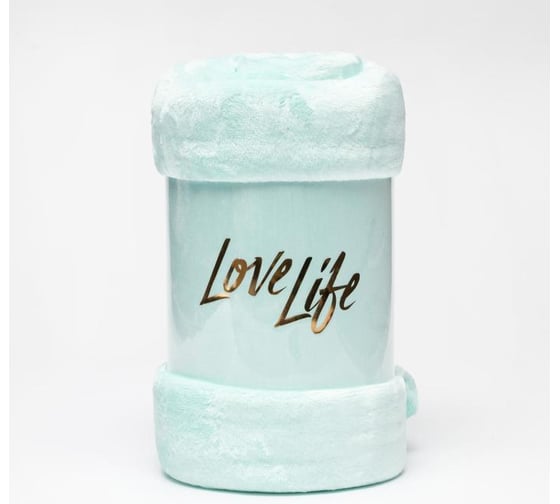 Плед LoveLife 150*200 см, велсофт, мятный, 100% полиэстер 5866371