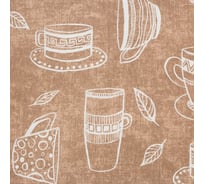 Скатерть Доляна Cup of tea 220x144 см, 100% хлопокопок, 164 г/м2 4682763