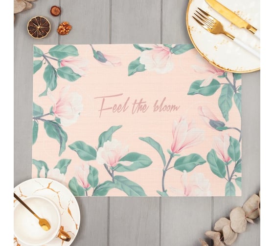 Салфетка на стол Доляна "Feel the bloom" ПВХ 40*29см 7072154