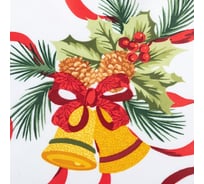 Скатерть Доляна "Новогодние колокольчики" 110*145 +/- 2 см, 100% полиэстер 7043394