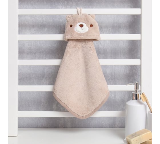 Полотенце LoveLife для рук "Медвежонок", 39x21 см, 100% полиэстер, микрофибра 280 г/м2 9821819