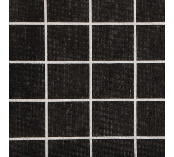 Скатерть Доляна "Клетка" черный 145x145±3см,100%полиэстер, рогожка 130 гр/м 5985629
