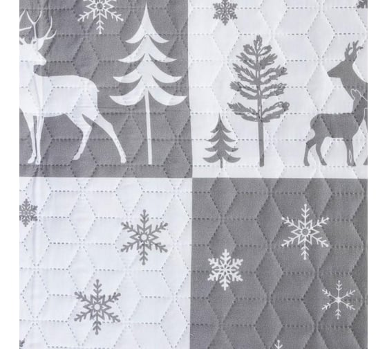Покрывало LoveLife евро "New year forest" 200*210±5см, микрофайбер, 100% полиэстер 6778944